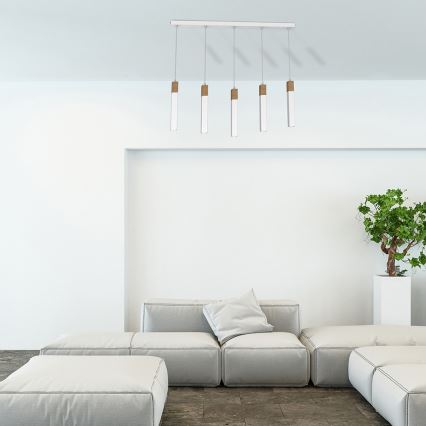 Люстра на мотузці SOLO 5xGU10/MR11/40W/230V біла