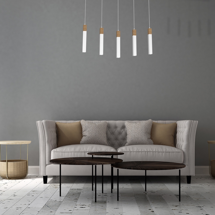 Люстра на мотузці SOLO 5xGU10/MR11/40W/230V біла