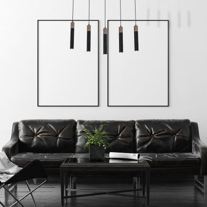 Люстра на мотузці SOLO 5xGU10/MR11/40W/230V чорна