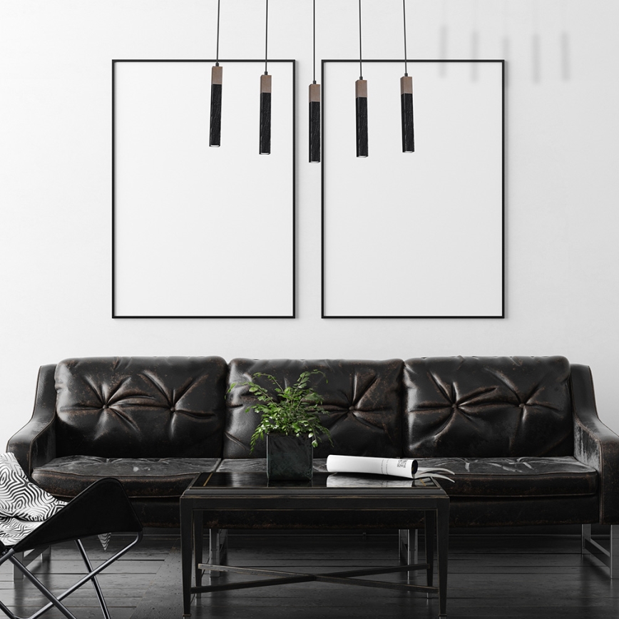 Люстра на мотузці SOLO 5xGU10/MR11/40W/230V чорна