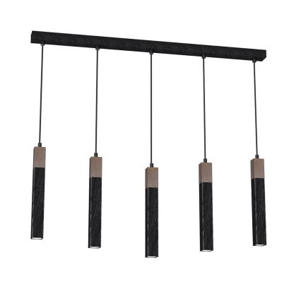 Люстра на мотузці SOLO 5xGU10/MR11/40W/230V чорна