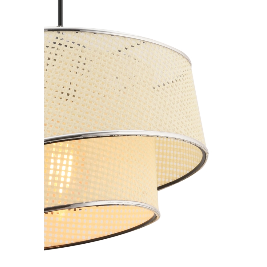 Люстра на окачени BARETTE 1xE27/60W/230V кремава/глянцеви хром