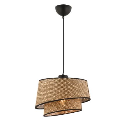 Люстра на проводе BARETTE 1xE27/60W/230V коричневая/черная