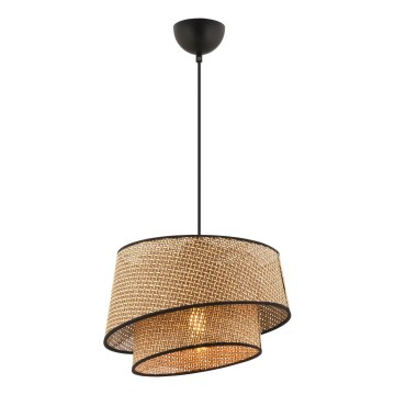 Люстра на проводі BARETTE 1xE27/60W/230V коричнева/чорна