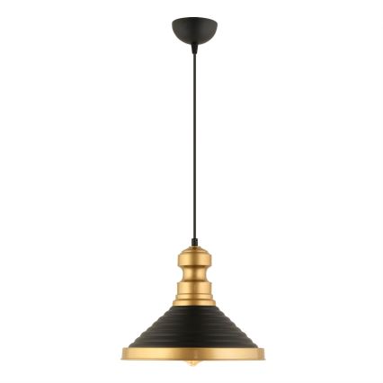 Люстра на шнур MONZA 1xE27/40W/230V, 30 см, чорна/золота
