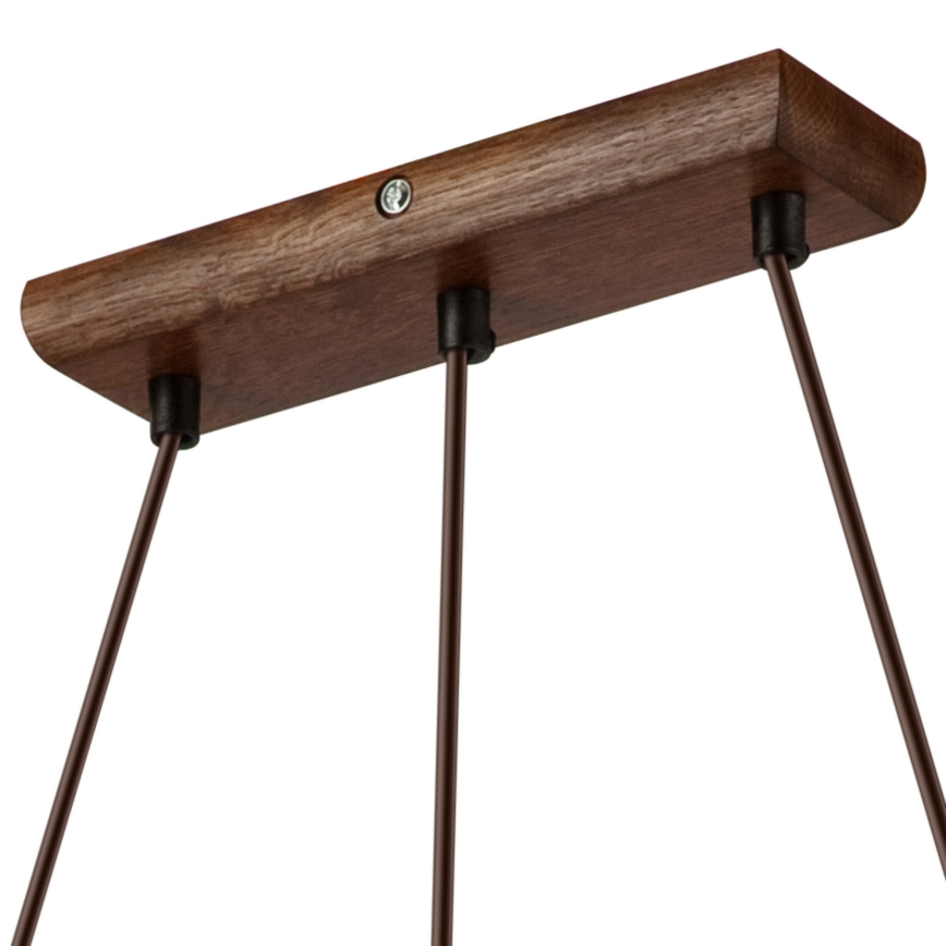 Люстра на шнуре AIDA 3xE27/60W/230V дуб/орех