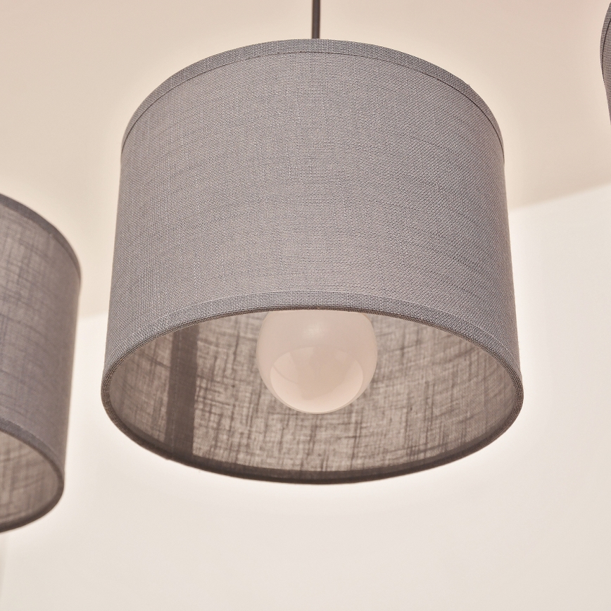 Люстра на шнуре ALBA 3xE27/15W/230V серая