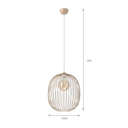 Люстра на шнуре DESTELLO 1xE27/15 Вт/230 В, Ø 33 см, бежевая