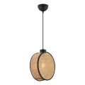 Люстра на шнуре DRUM 1xE27/60W/230V коричневая/чёрная