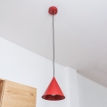 Люстра на шнуре ETNA II 1xE27/15W/230V, диаметр 18,5 см, красная