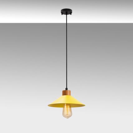 Люстра на шнуре MANAVGAT 1xE27/40W/230V жёлтая/коричневая