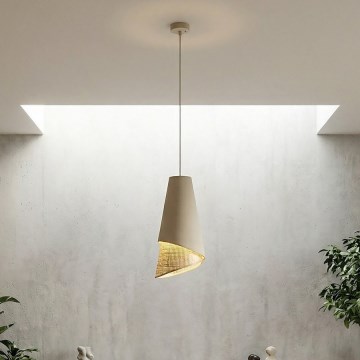 Люстра на шнуре MODA 1xE27/15W/230V бежевая/ротанг