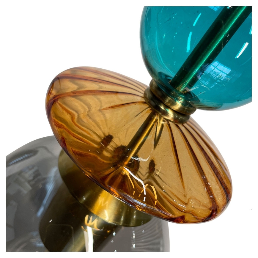 Люстра на шнуре TROPEA 1xE27/15W/230V чёрная/дымчато-синяя/бежевая