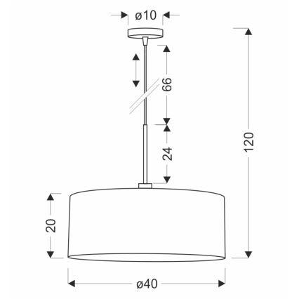 Люстра на шнуре VANTI 1xE27/40W/230V, коричневая