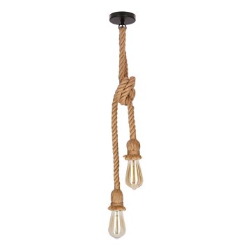 Люстра на шнуре VIDEA 2xE27/40W/230V, коричневая