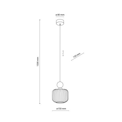 Люстра на шнурі BALLO 1xE14/10W/230V бежева