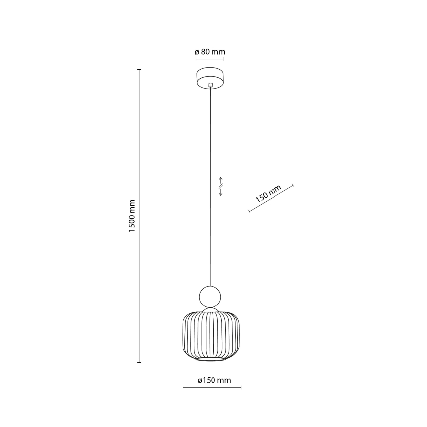 Люстра на шнурі BALLO 1xE14/10W/230V бежева
