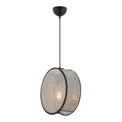 Люстра на шнурі BIG DRUM 1xE27/60W/230V сіра/чорна