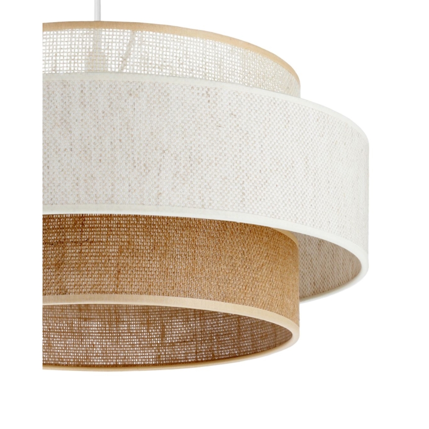 Люстра на шнурі BOHO 1xE27/60W/230V діаметр 40 см біла/джут
