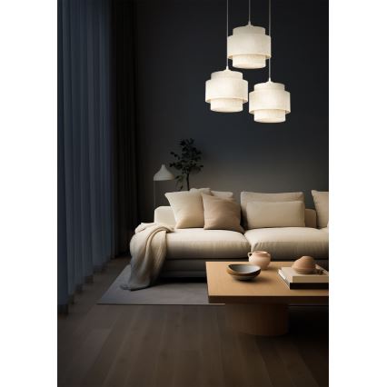 Люстра на шнурі BOHO 3xE27/60W/230V біла