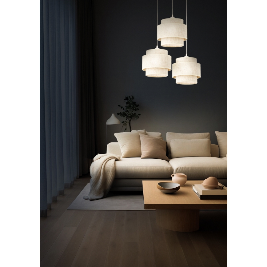 Люстра на шнурі BOHO 3xE27/60W/230V біла