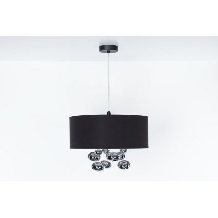 Люстра на шнурі BUBBLE 1xE27/60W/230V Ø 40 см чорна