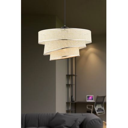 Люстра на шнурі COUPER 1xE27/60W/230V кремовий/блискучий хром