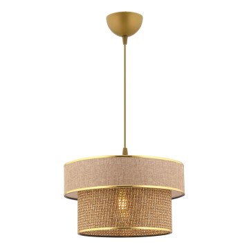 Люстра на шнурі ERO 1xE27/60W/230V коричнева/золота