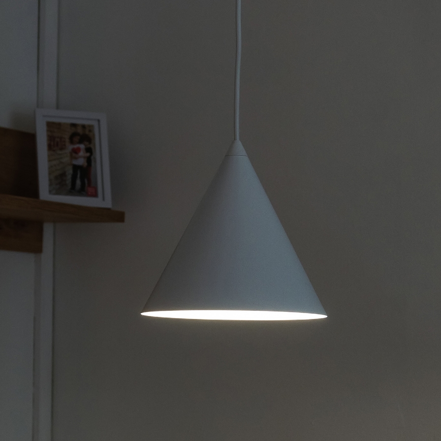 Люстра на шнурі ETNA II 1xE27/15W/230V, діаметр 18,5 см, біла