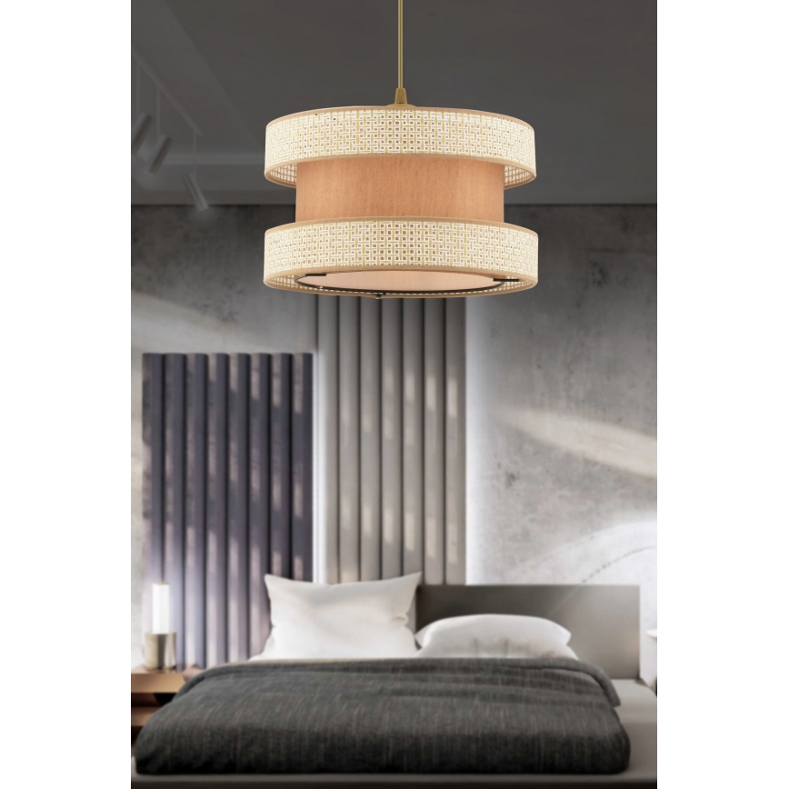 Люстра на шнурі HALO 1xE27/60W/230V бежева/кремова