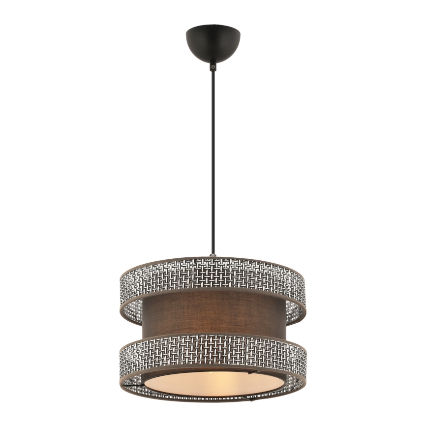 Люстра на шнурі HALO 1xE27/60W/230V коричнева/сіра