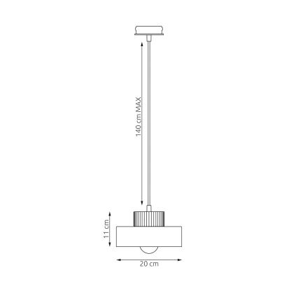 Люстра на шнурі KIVI 1xE27/15W/230V бежева