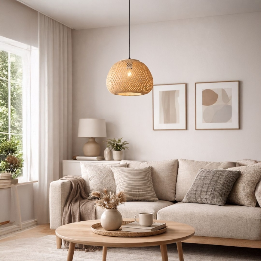 Люстра на шнурі PETRA 1xE27/15W/230V бамбук