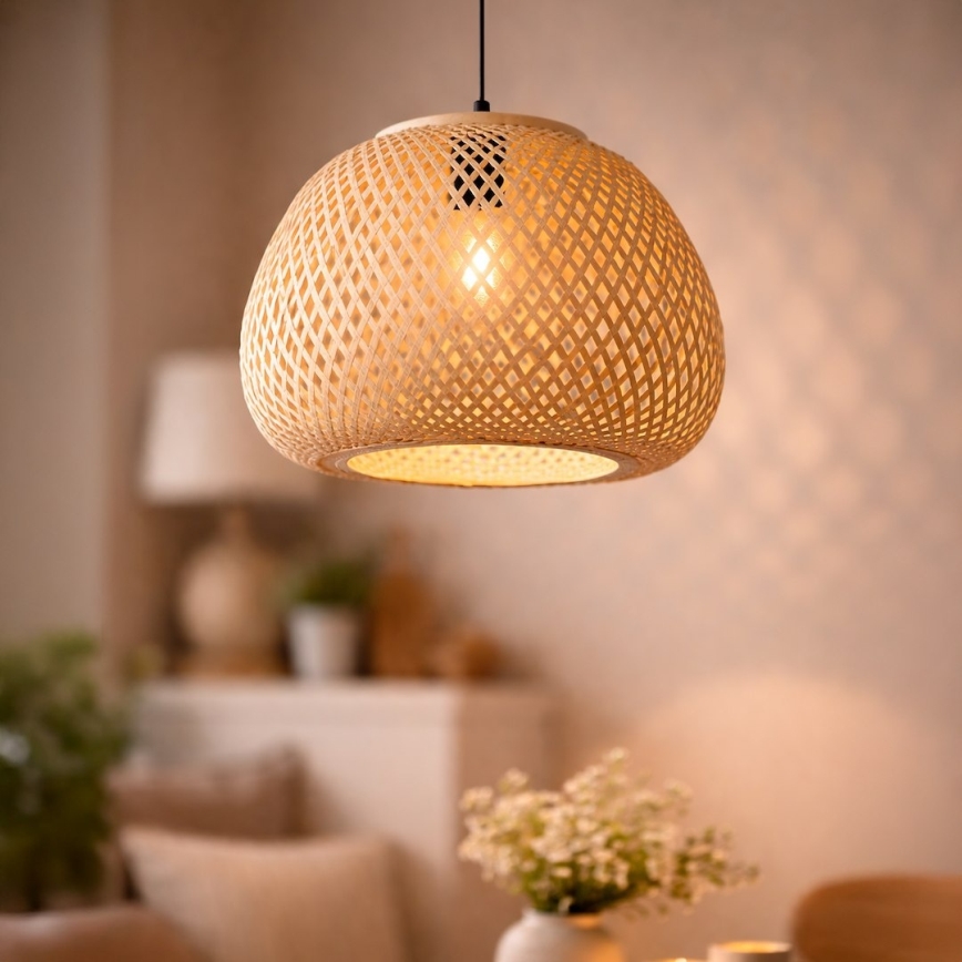 Люстра на шнурі PETRA 1xE27/15W/230V бамбук