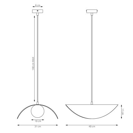 Люстра на шнурі RITUAL 1xG9/8W/230V бежевого кольору