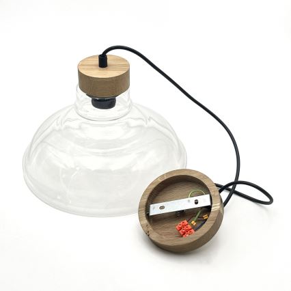 Люстра на шнурі SINGLE 1xE27/60W/230V діам. 28 см дуб