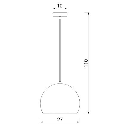 Люстра на шнурі SOOL 1xE27/15W/230V діам. 27 см біла