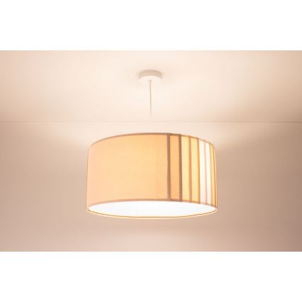 Люстра на шнурі STRIPES 1xE27/60W/230V Ø 60 см, бежева