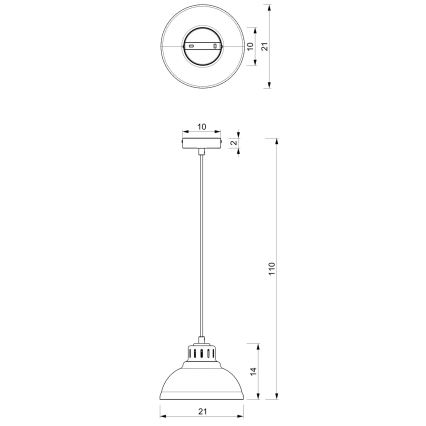Люстра на шнурі SVEN 1xE27/15W/230V бордова