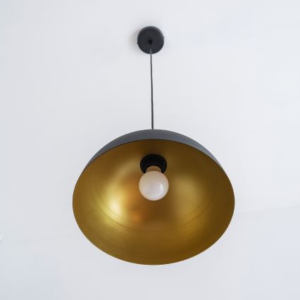 Люстра на шнурі VESPER 1xE27/15W/230 діаметр 30 см чорний/золотий