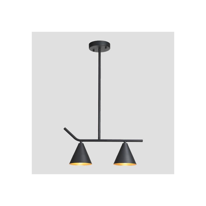 Люстра на штанге 2xE27/40W/230V черный