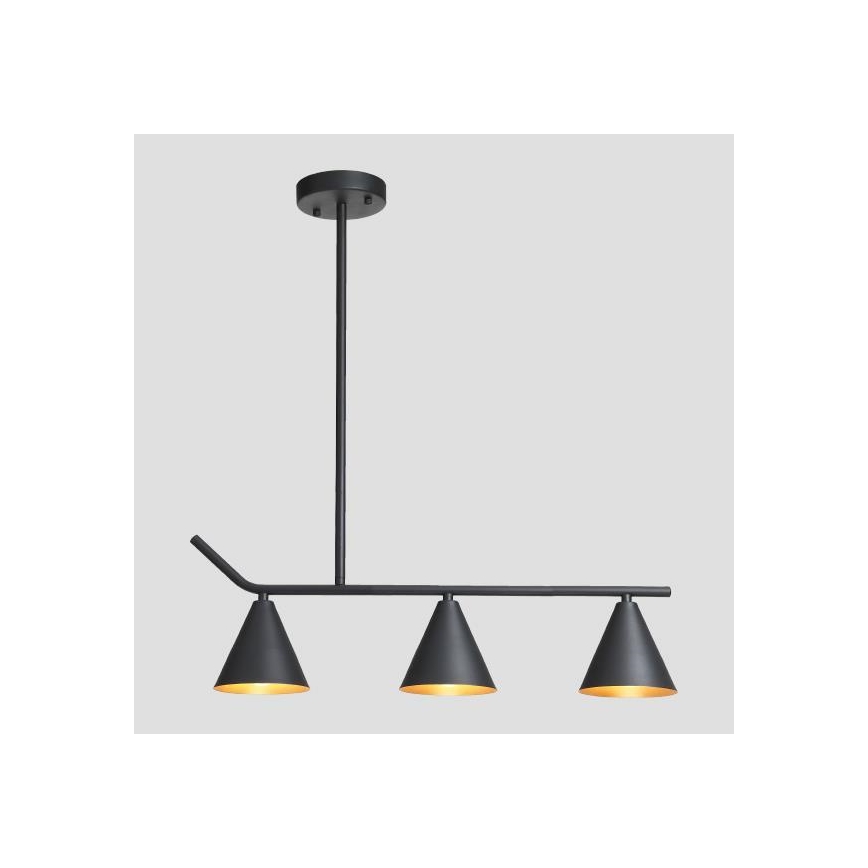 Люстра на штанге 3xE27/40W/230V черный