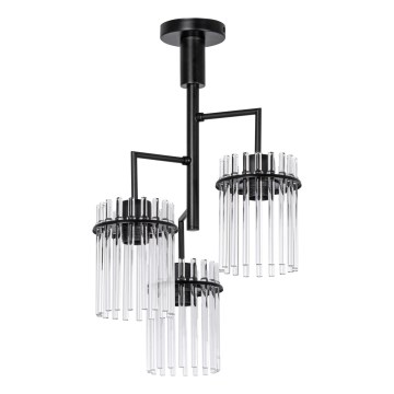 Люстра на штанге 3xE27/60W/230V черный/прозрачный