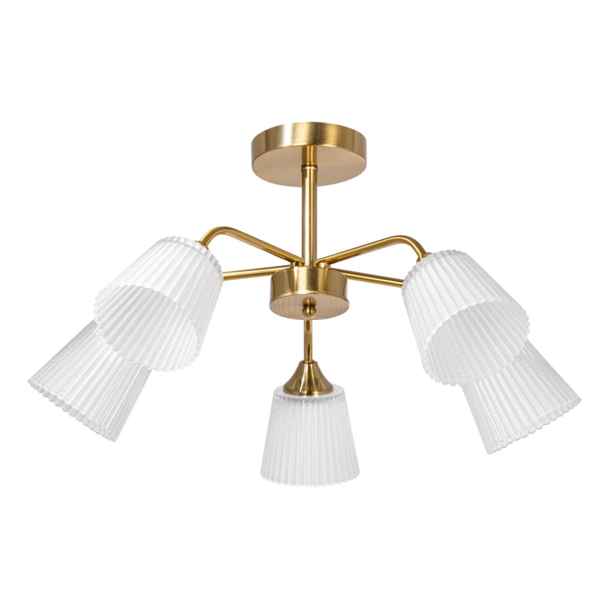 Люстра на штанге 5xE14/60W/230V золотистый
