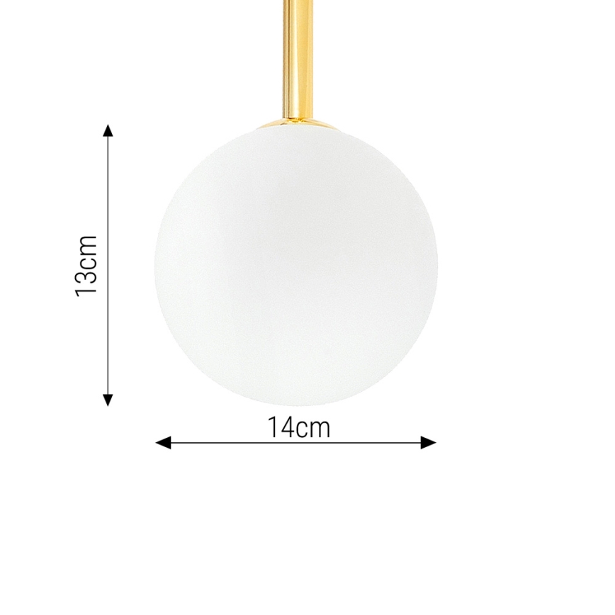 Люстра на штанге 6xE27/35W/230V диаметр 80 см золотистый