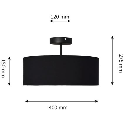 Люстра на штанге ALBA 3xE27/15W/230V черный