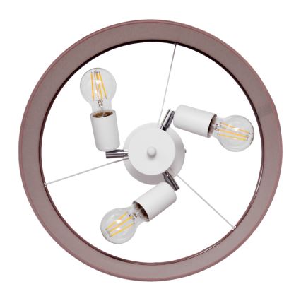 Люстра на штанге ALBA 3xE27/15W/230V розовый