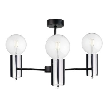 Люстра на штанге ARD 3xE27/60W/230V черная/блестящий хром