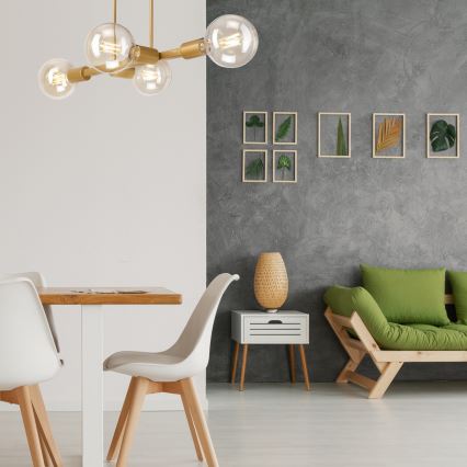 Люстра на штанге ASTRID 4xE27/60W/230V золотая