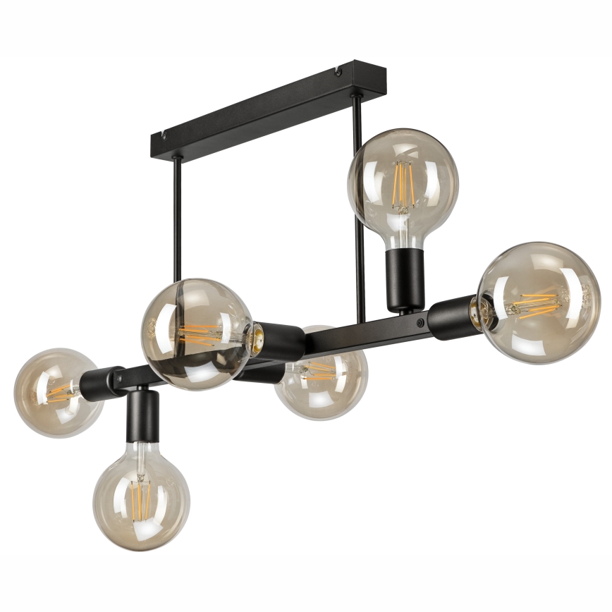 Люстра на штанге ASTRID 6xE27/60W/230V черный